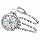 Stainless Steel Polished Finish Open Face Quartz Pocket Watch