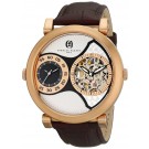 Charles-Hubert Paris Men's Rose-Gold Plated Stainless Steel Dual Time Mechanical and Quartz Watch