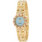Charles-Hubert Paris Women's Gold-Plated Quartz Watch with 4 Interchangeable Bezels